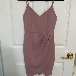 Lulus. Mauve spaghetti strap dress. Size S. TTS.  Worn once to a wedding.
